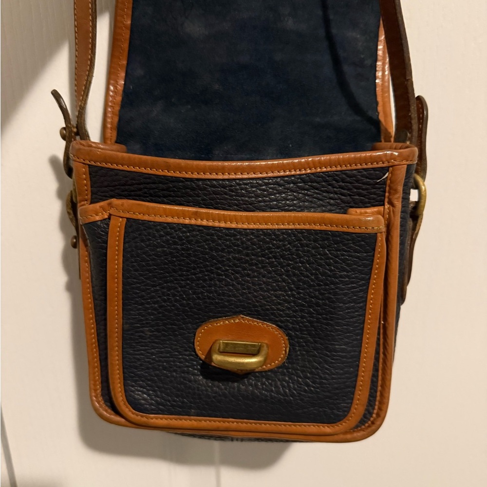 Dooney & Bourke Blue and Brown Small Leather Bag - Picture 9 of 10
